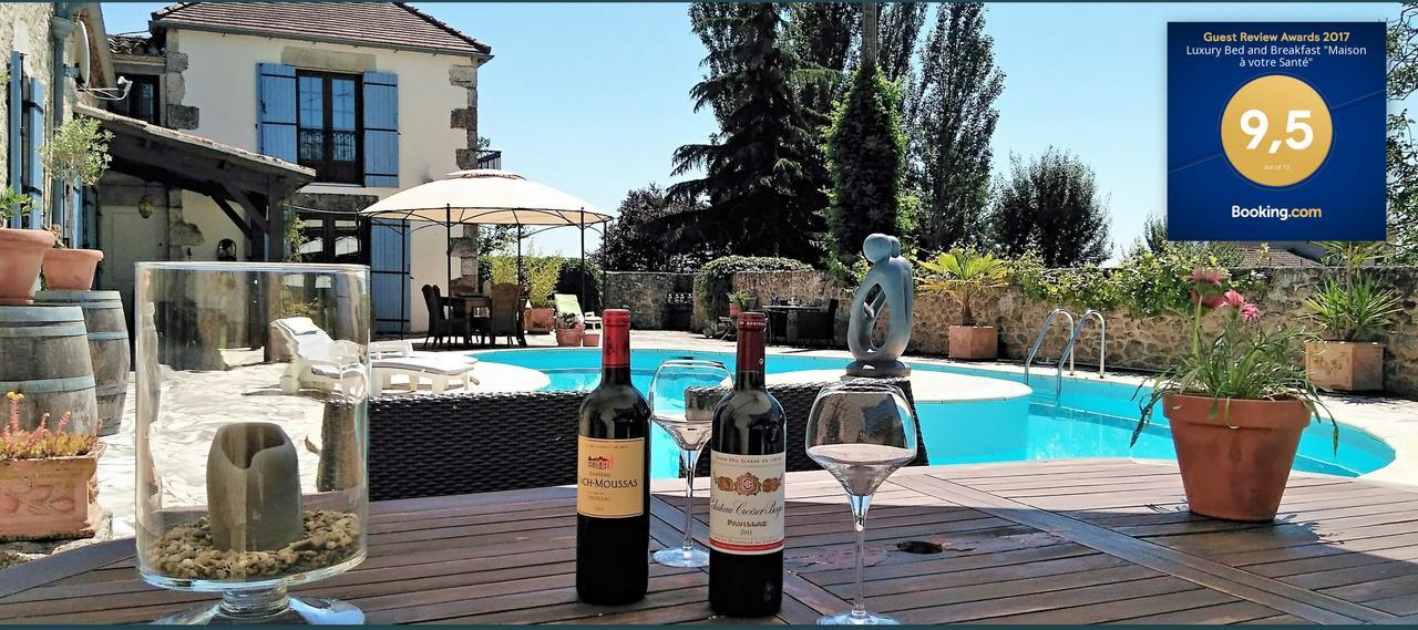 Luxury B&B Maison à votre Santé, in Bordeaux wine region Savignac-de-Duras Exterior foto